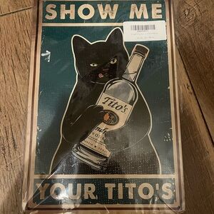 #33. Black Vodka Metal Sign